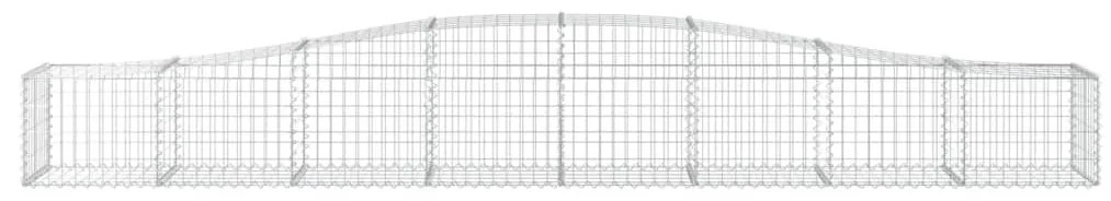 Cestos gabião arqueados 8 pcs 400x50x40/60 cm ferro galvanizado