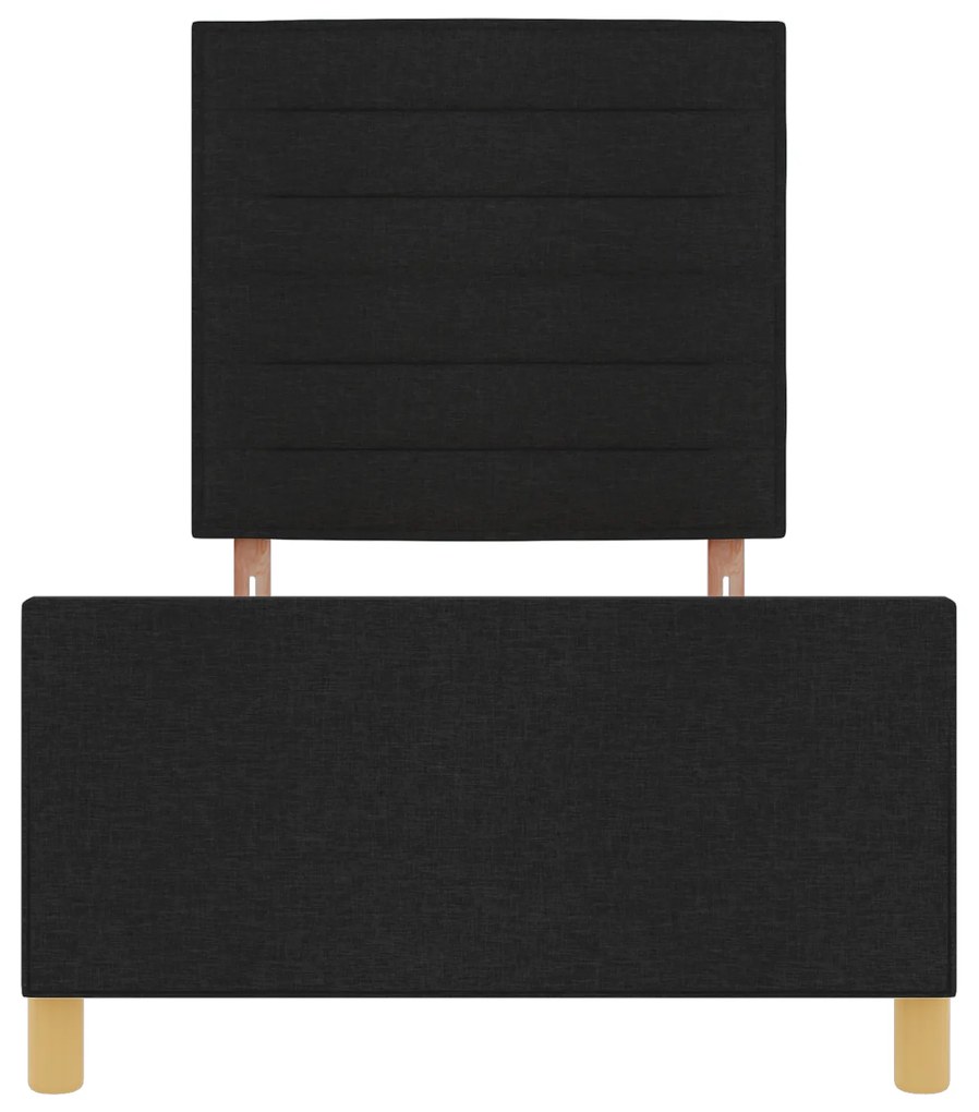 Cama vidaXL Preta 90x200 cm em Tecido