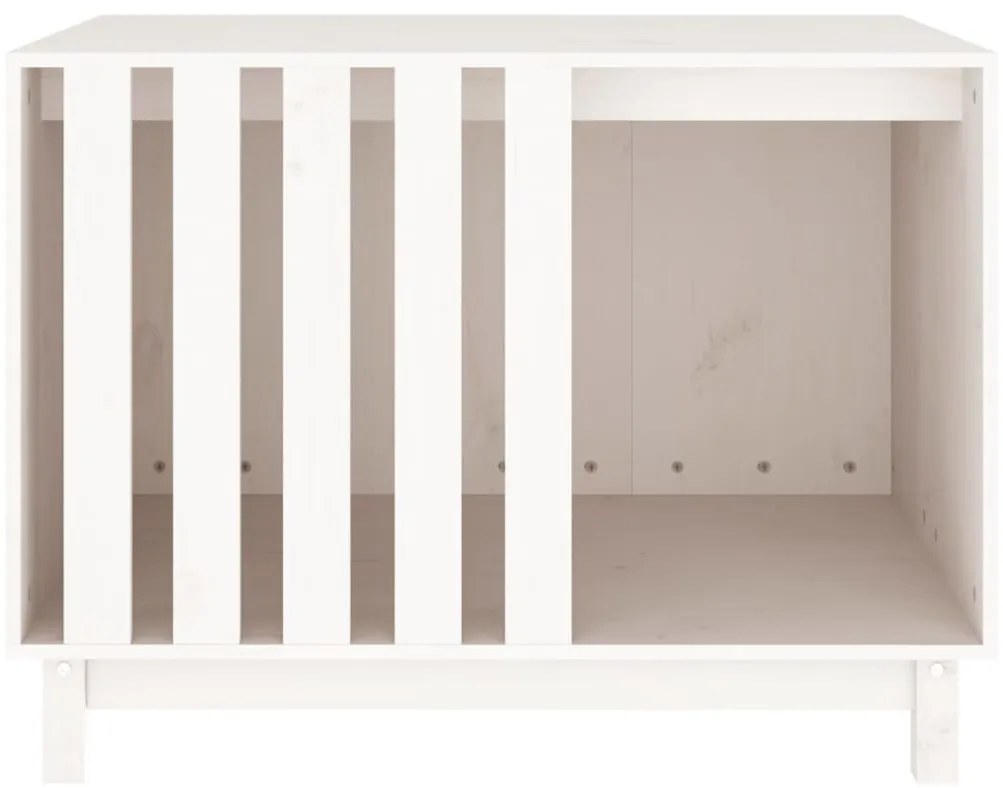 Casota para cães 90x60x67 cm madeira de pinho maciça branco