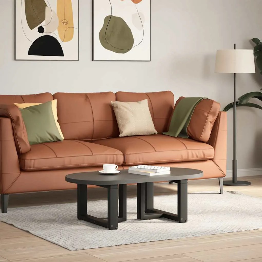 Pés para mesa de centro em forma de T, 2 peças, preto, 50x25x(30-31) c