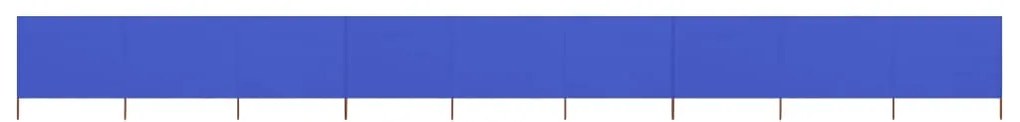 vidaXL Para-vento com 9 painéis em tecido 1200x80 cm azul-ciano
