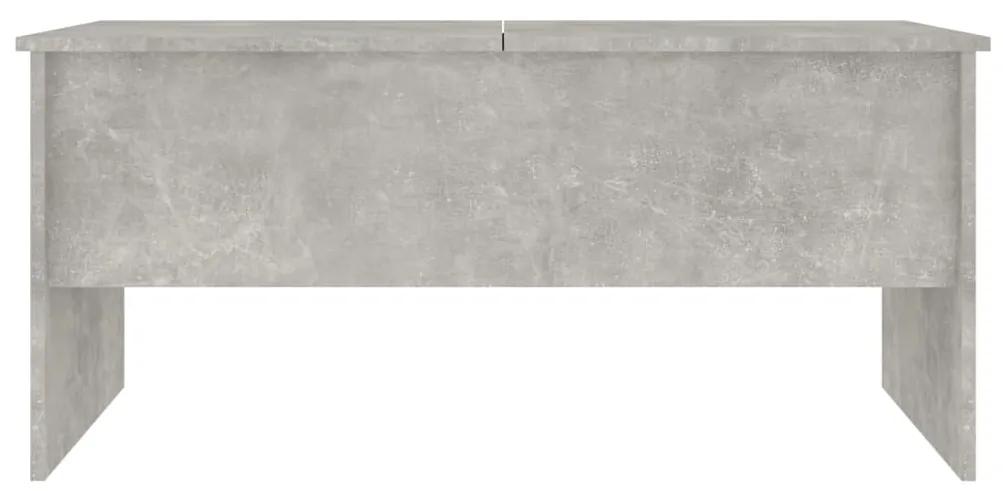 Mesa de centro 102x50,5x46,5cm madeira processada cinza cimento
