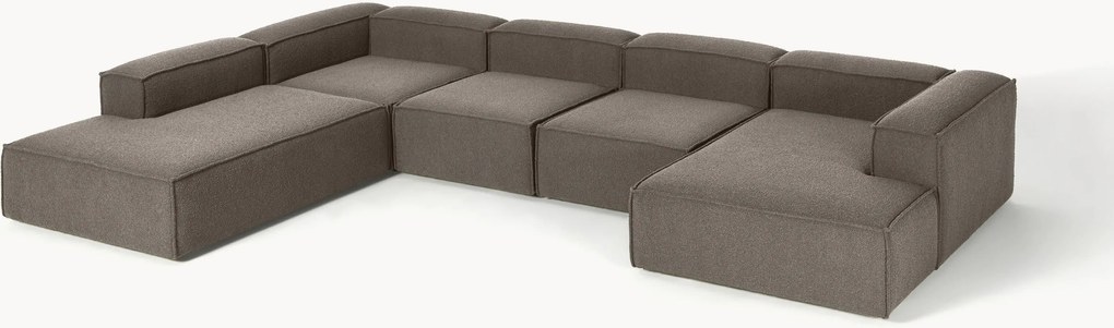Sofá modular de canto comprido XL em bouclé Lennon
