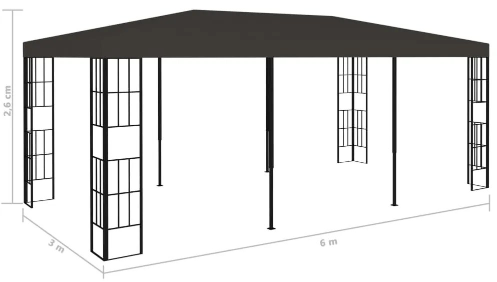 Tenda 3x6 m antracite