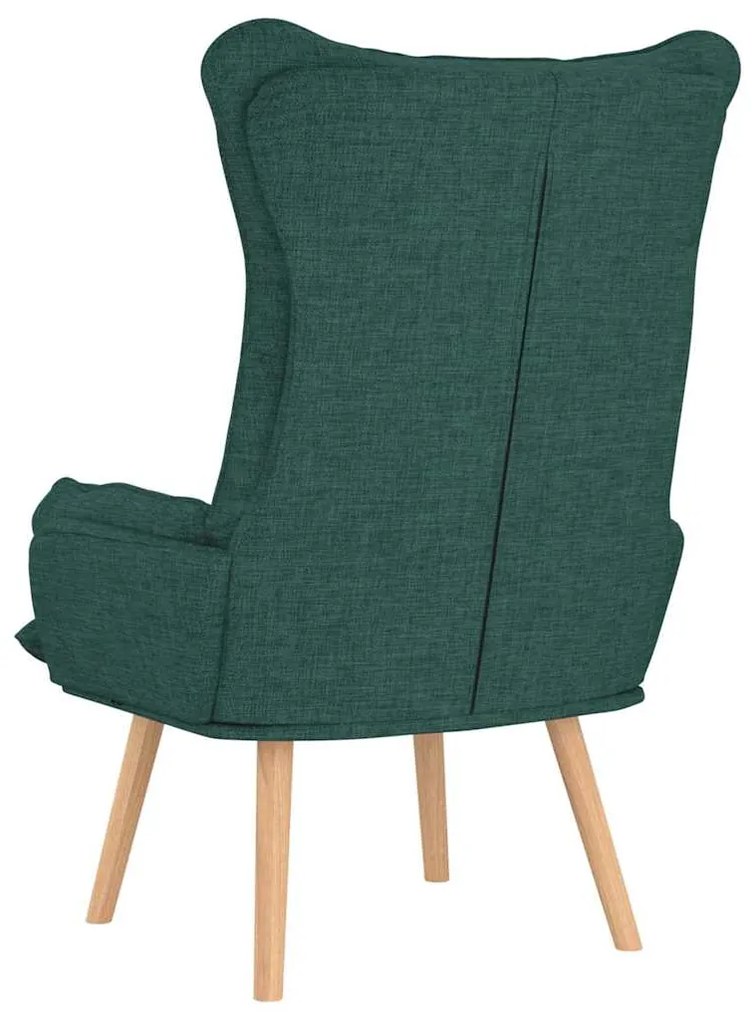 Poltrona Relaxante vidaXL Verde Escuro em Tecido