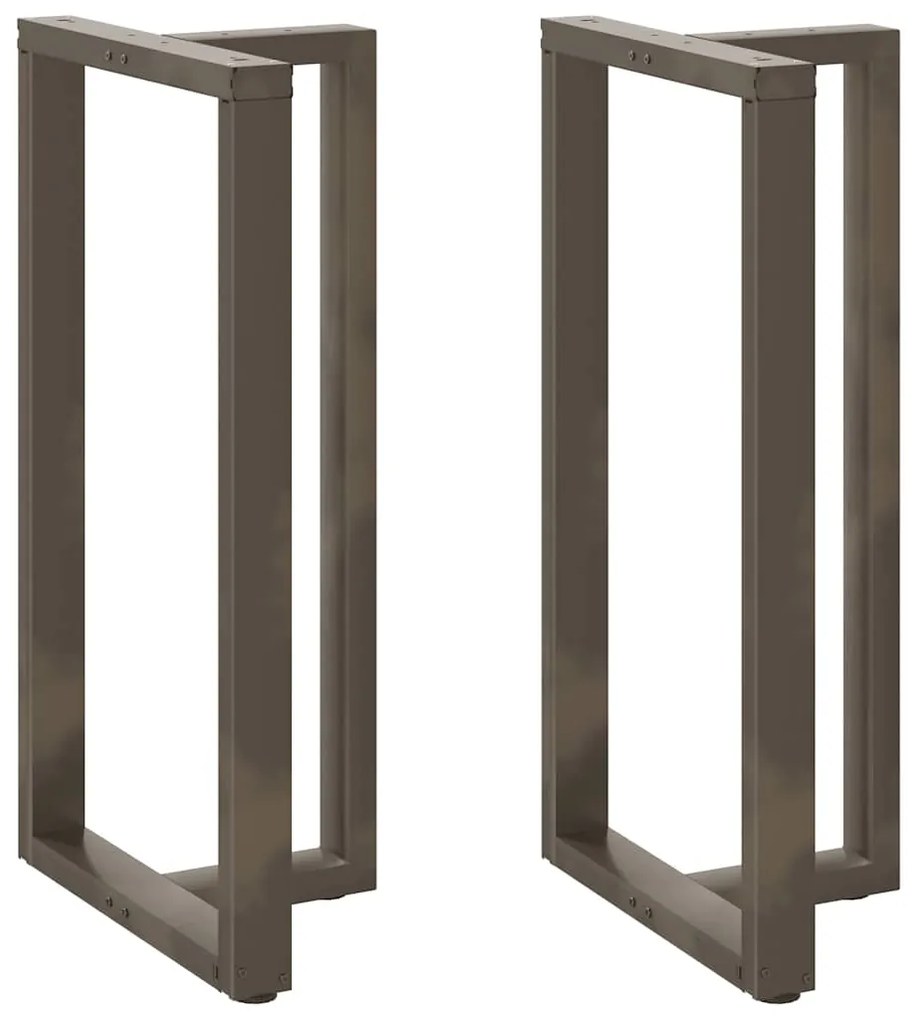 vidaXL Pés de mesa de bar em forma de T, 2 peças, preto, 60x35x(110-111) cm, aço