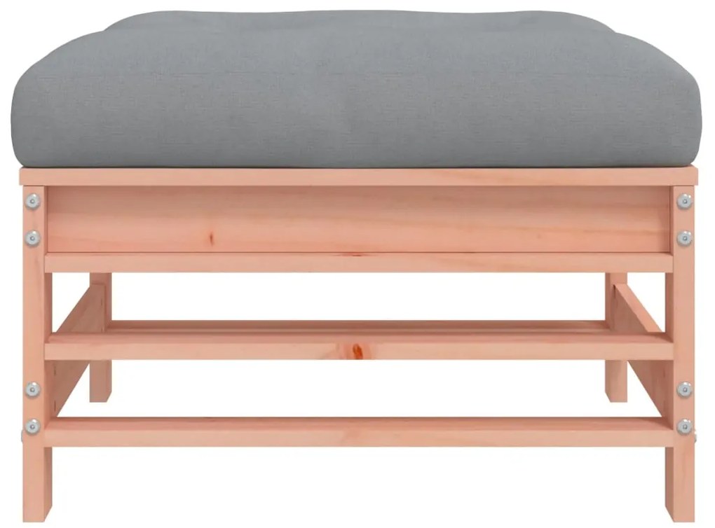 Apoios de pés jardim c/ almofadões 2pcs madeira douglas maciça