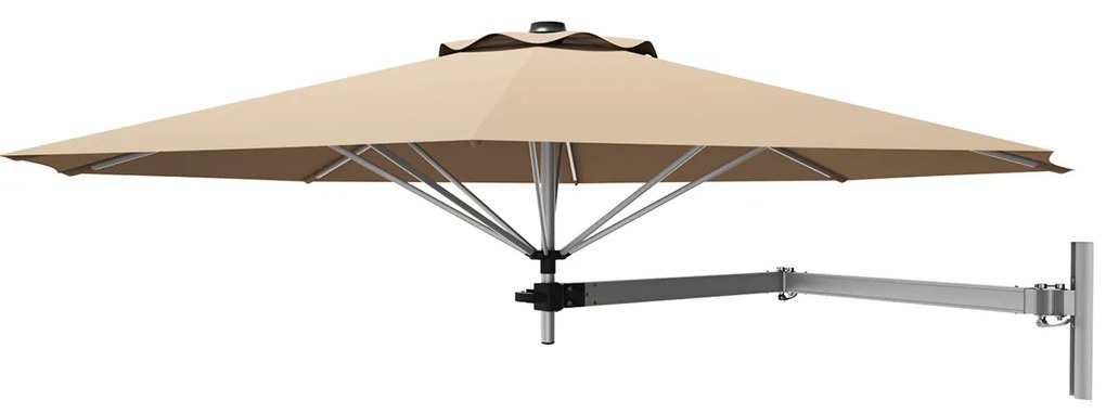 Guarda-sol dobrável telescópico de alumínio com inclinação de parede de 8 pés - Borgonha