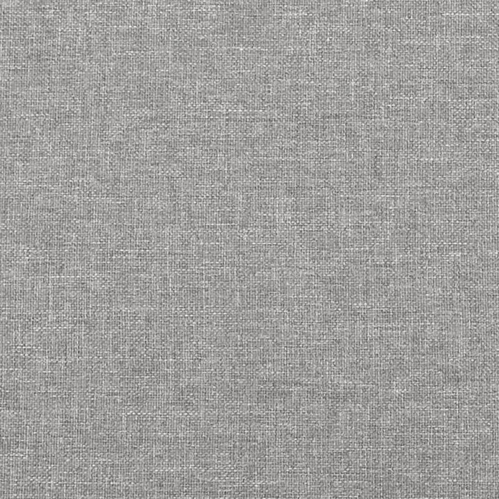 Estrutura de cama 140x190 cm tecido cinza-claro