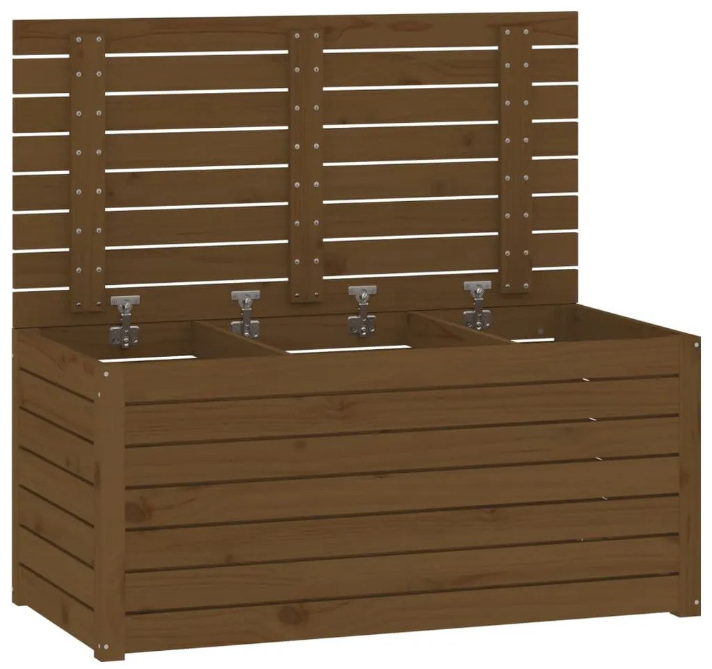 Caixa de jardim 101x50,5x46,5 cm pinho maciço castanho-mel