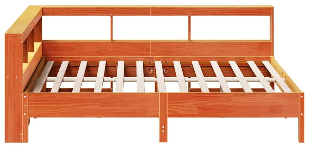 Cama com estante sem colchão 140x190 cm pinho maciço
