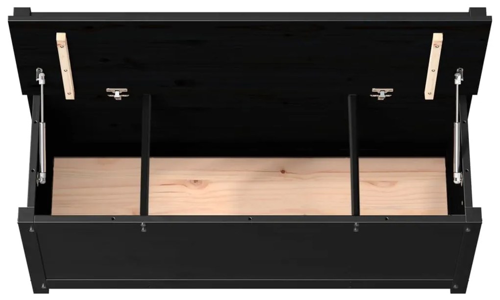 Banco 110x41x76,5 cm madeira de pinho maciça preto