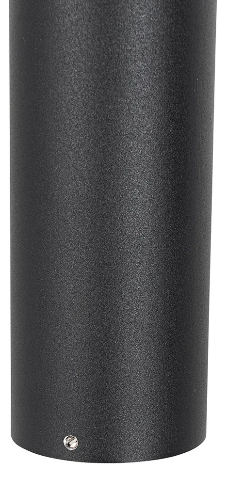 Candeeiro de pé para exterior preto 50cm ajustável - Duo