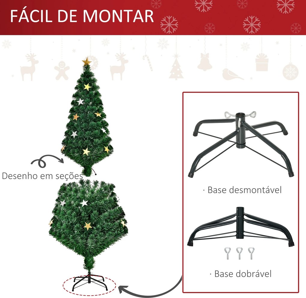 Árvore de Natal Artificial Pinheiros 180 cm com Suporte Decorações de