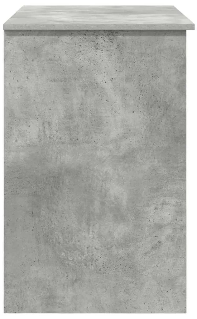 Mesa com armazenamento cinza concreto 90x49.5x75 cm madeira engenheira