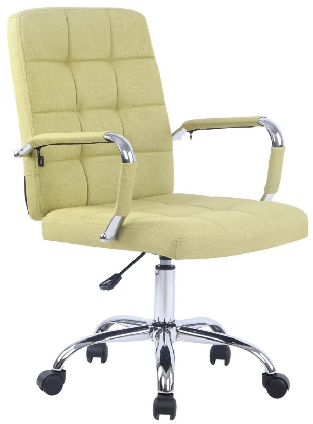 Cadeira de escritório Deli PRO em tecido com estrutura cromada 59 x 91-101 x 63 cm Verde