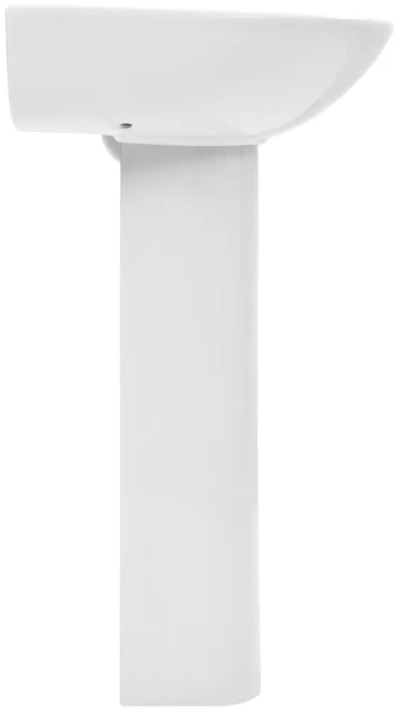 Lavatório com coluna cerâmica branco 520x440x190 mm