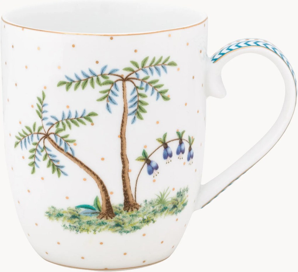 Canecas de porcelana Jolie Dots, conjunto de 2