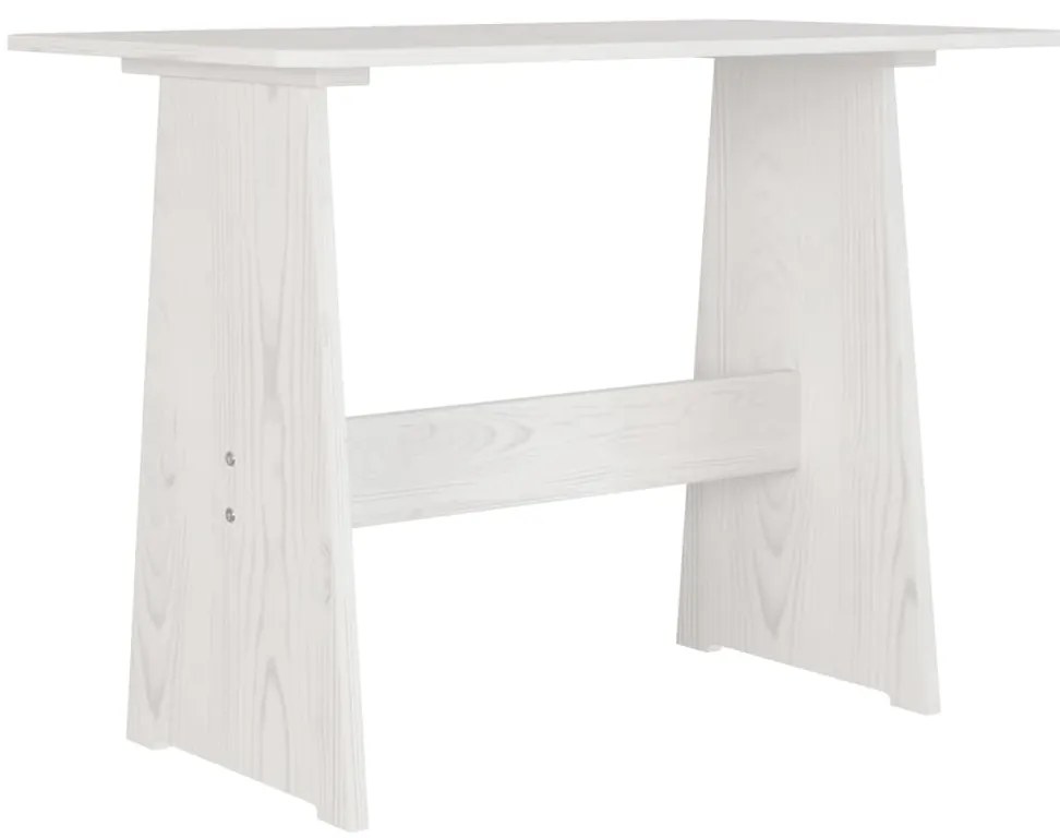 3 pcs conjunto de jantar REINE madeira pinho maciça branco