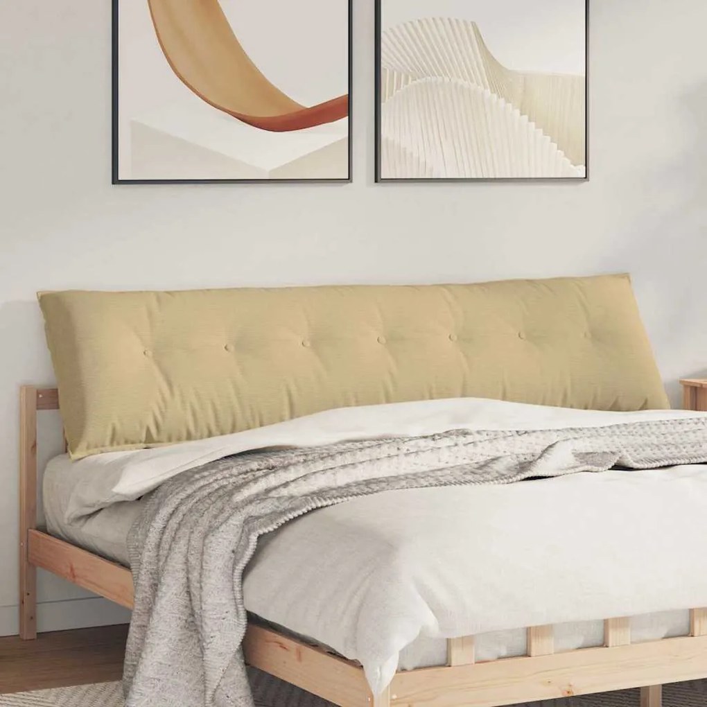 vidaXL Travesseiro para Costas Cinza Verde 200 x 50 cm