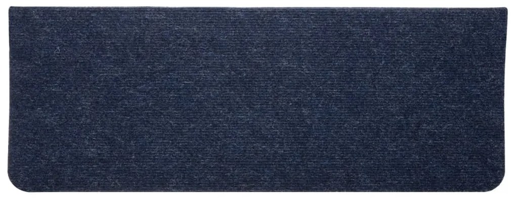Tapetes de escada autoadesivos 15 pcs 65x24,5x3,5 cm azul