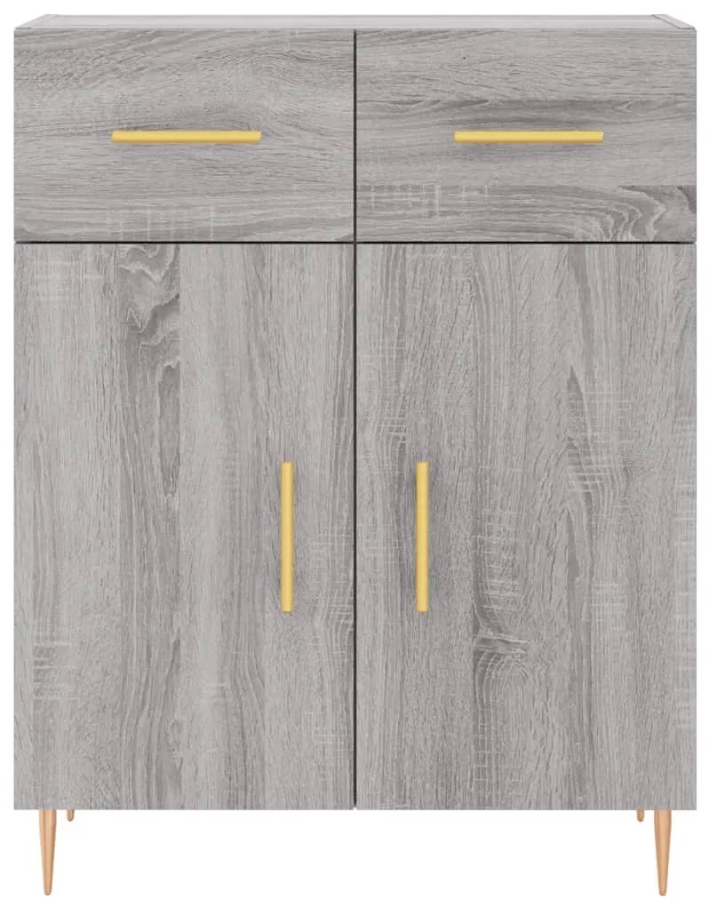 Armário alto 69,5x34x180 cm derivados de madeira sonoma cinza