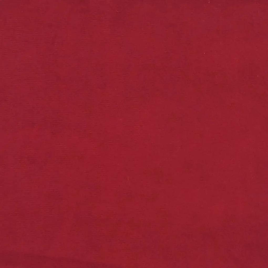 Apoio de pés 78x56x32 cm veludo vermelho tinto