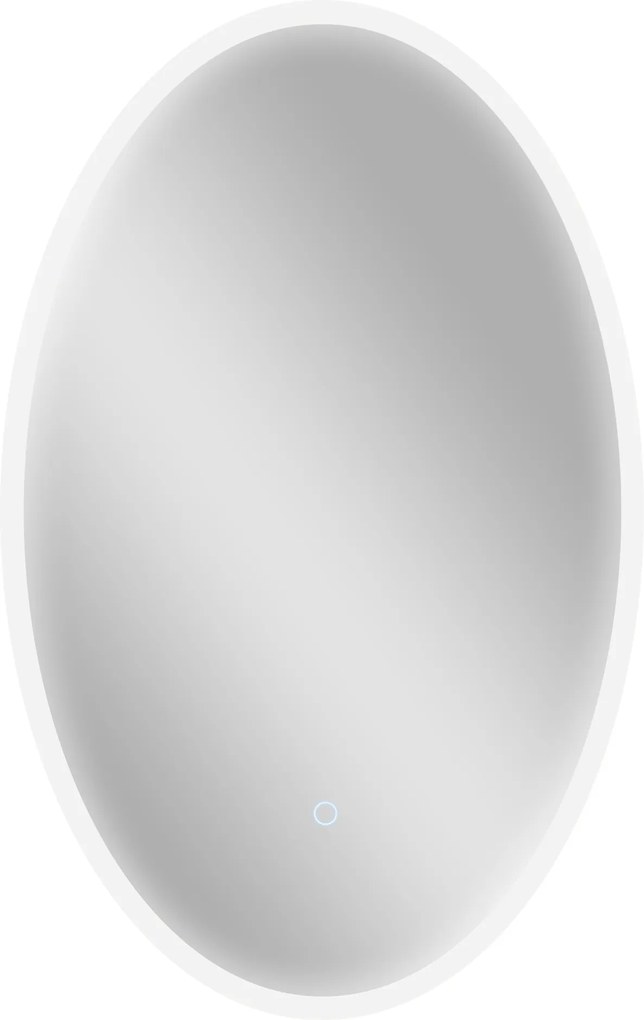 HOMCOM Espelho de Casa de Banho com Iluminação 80x50 cm Espelho Led Oval Anti-Embaçamento 3 Cores de Luz Regulável Transparente | Aosom Portugal