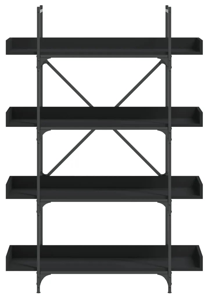 Estante c/ 4 prateleiras 100x33x145,5cm derivados madeira preto
