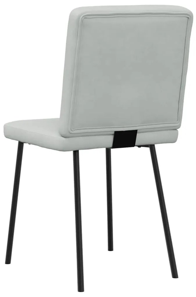 Cadeiras de jantar 2 pcs veludo cinzento-claro