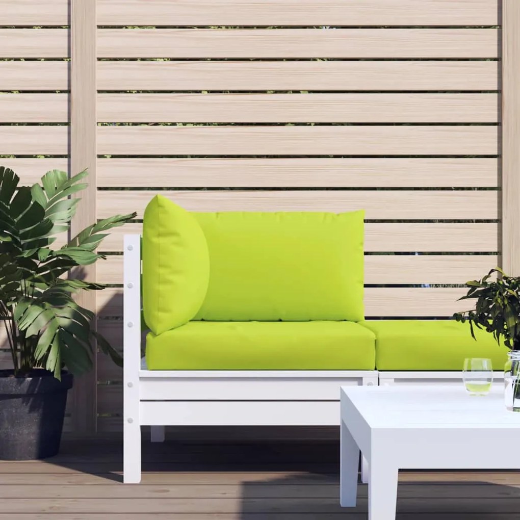Almofadões para sofás de paletes 3 pcs tecido verde brilhante
