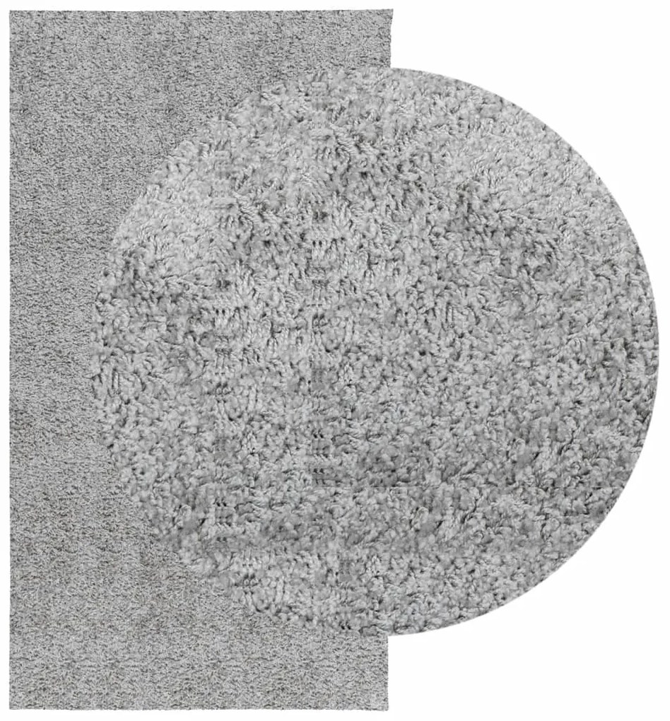 Tapete shaggy de pelo alto PAMPLONA 80x150 cm cinzento