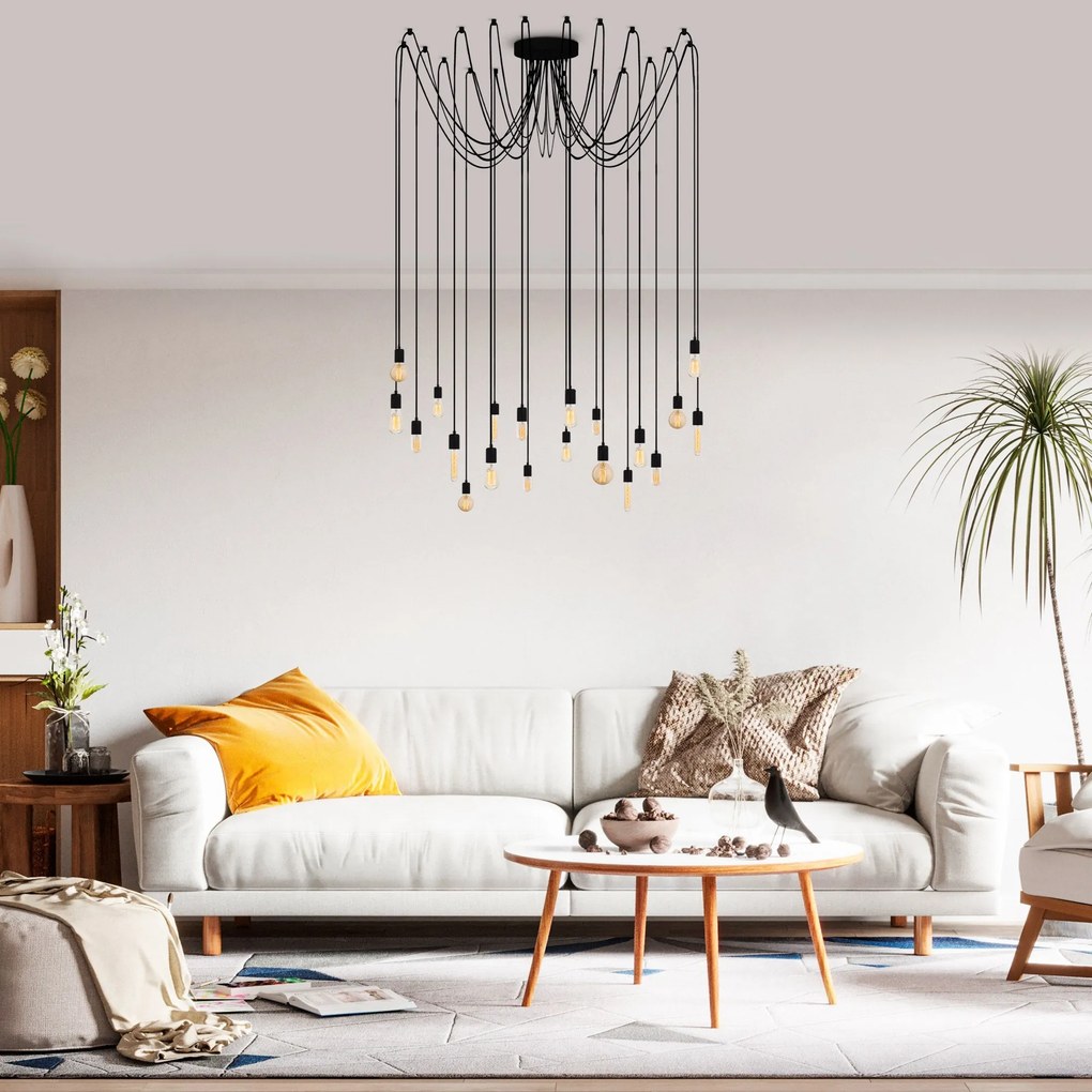 Chandelier Kabluni – Preto – 246 x 246 cm