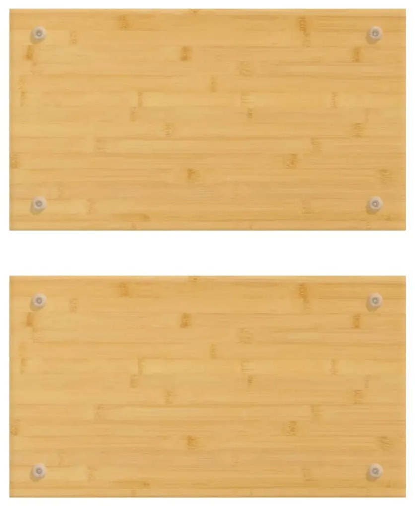 Coberturas para fogão 2 pcs 50x28x1,5 cm bambu