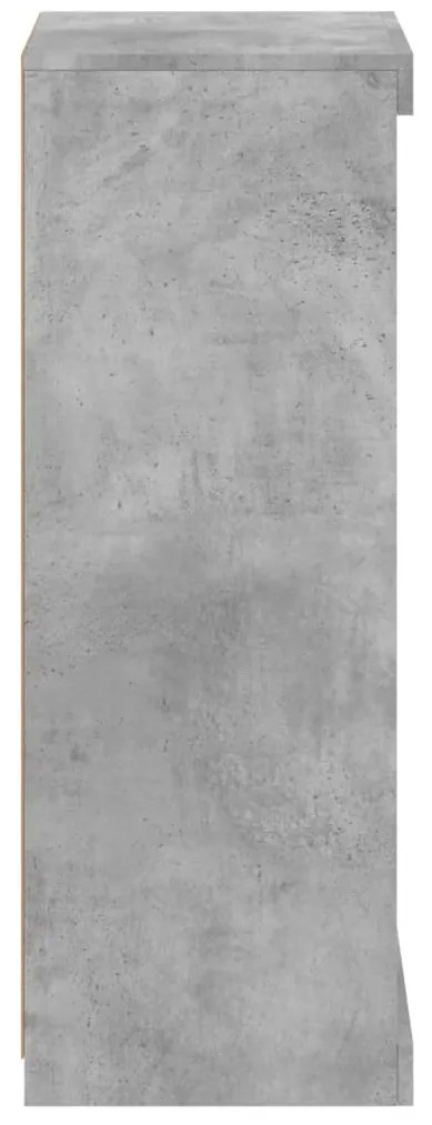 Aparador com luzes LED 41x37x100 cm cinzento cimento