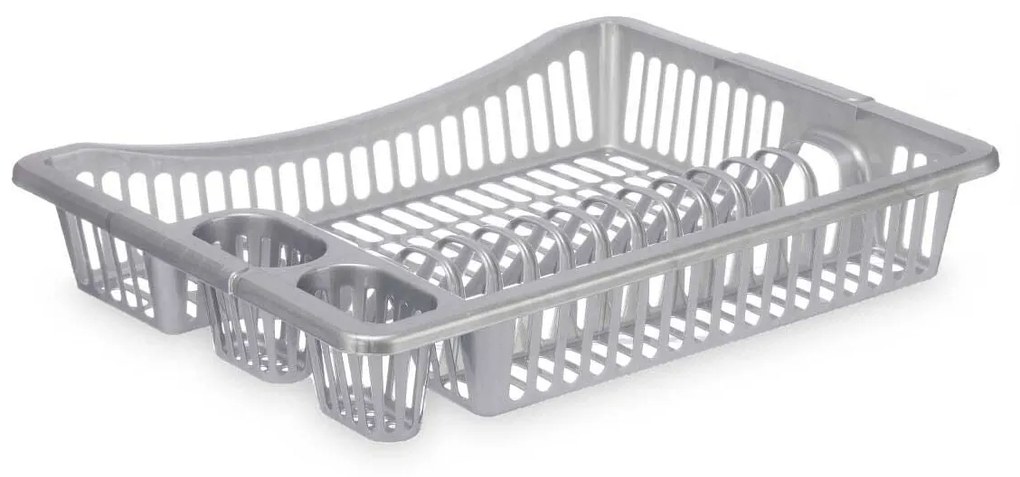 Escorredor de Louça Prateado Plástico 46 x 8 x 36 cm (12 Unidades)