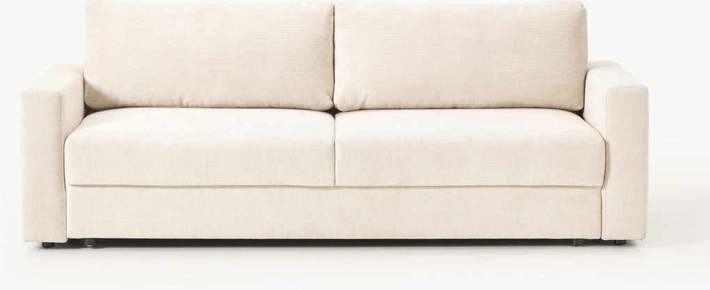 Sofá-cama em veludo com arrumação Tasha (3 lugares)