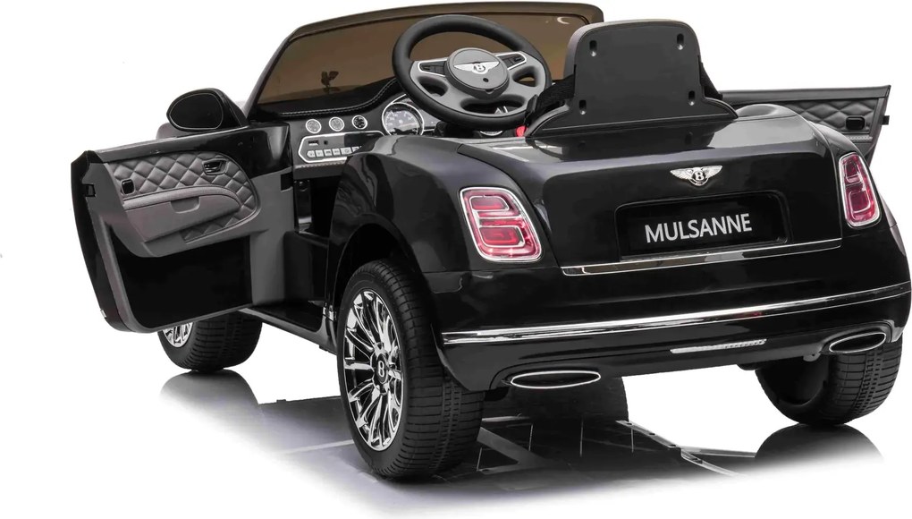Carro elétrico para crianças até aos 5 anos Bentley Mulsanne 12V, pneus de borracha EVA, controlo remoto Preto