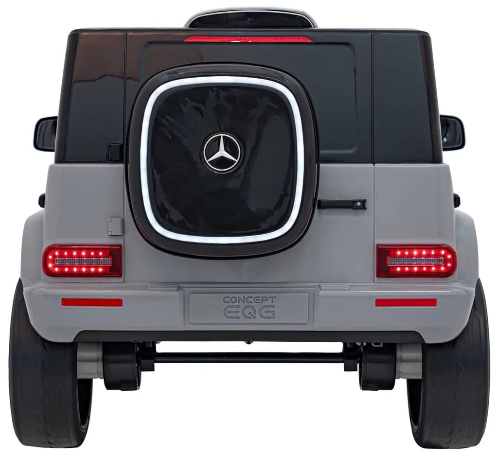 Carro elétrico para Crianças Mercedes Benz EQG 12V 4x4 Todas Espuma EVA, Assento couro ecológico Cinzento