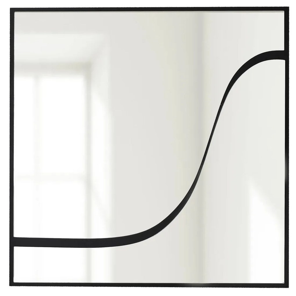 Espelho Abstract – Preto – 70 cm x 70 cm