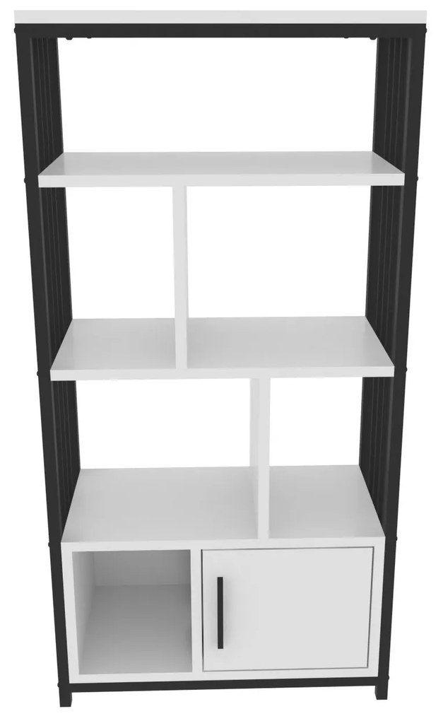 Estante Valero – Branco/Preto – 60x120x29,6 cm