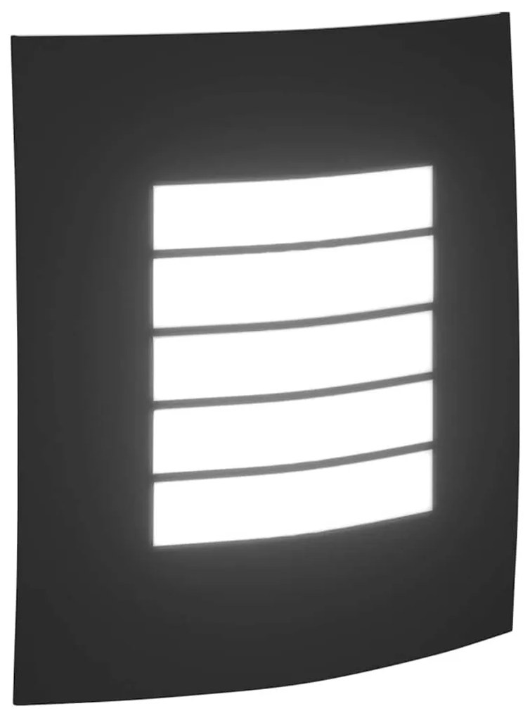 Arandelas de Parede 2 pcs Pretas em Aço Inoxidável IP44