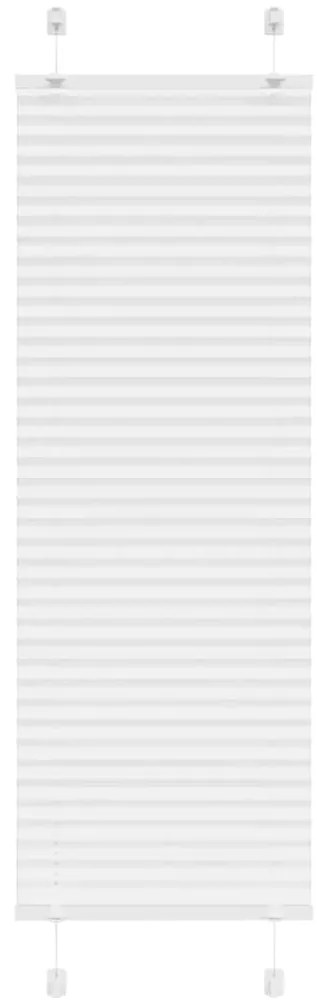 vidaXL Branco Plissada Cega 50x150 cm Largura Tecido 49,4 cm Poliéster