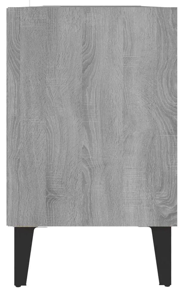 Móvel de TV com pernas em metal 103,5x30x50 cm sonoma cinzento