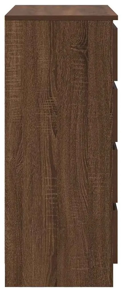 Aparador c/ gavetas 71x35x84cm deriv. madeira carvalho castanho