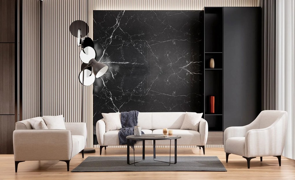 Sofá de 2 Lugares Belissimo – Off White – 160x67x95 cm