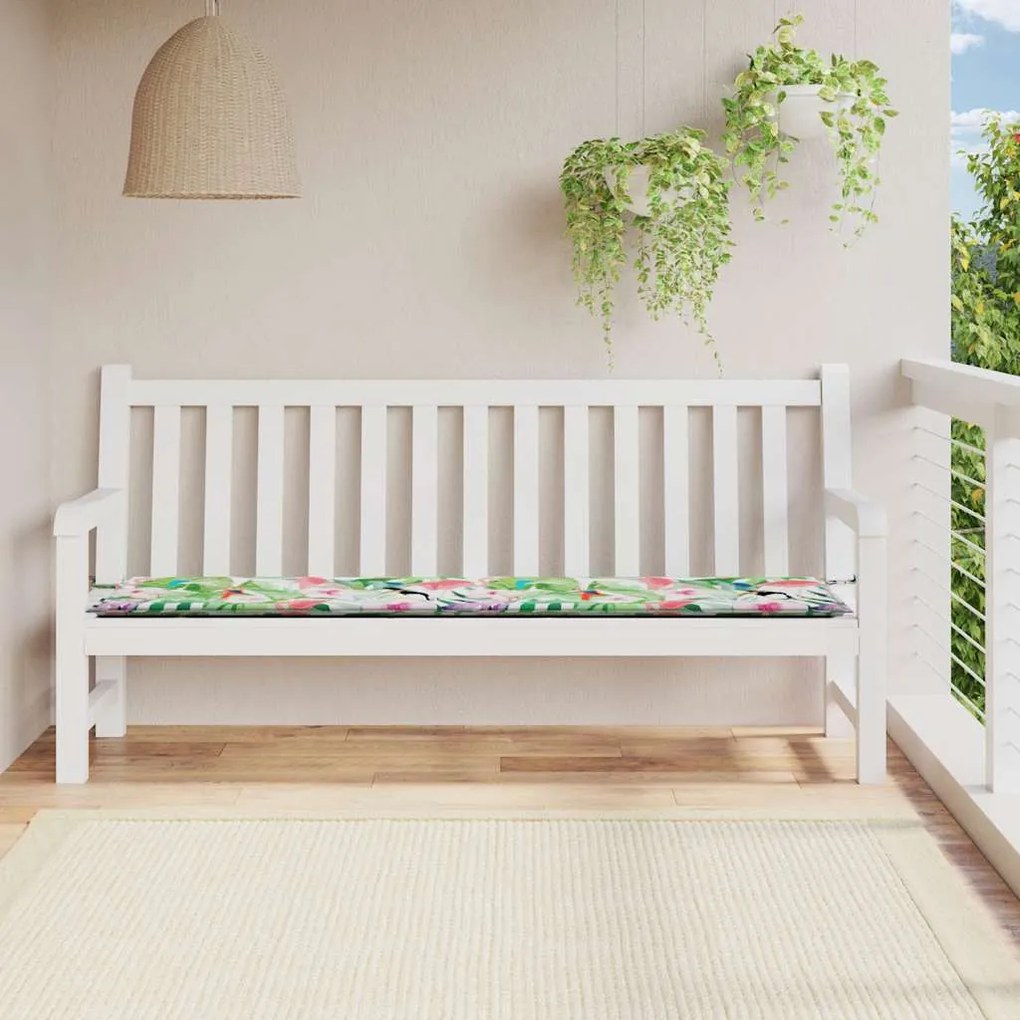 Almofadão p/ banco de jardim 200x50x4 cm tecido multicor