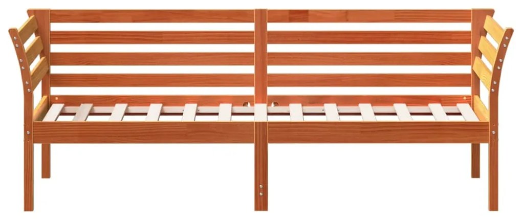 Sofá-cama sem colchão 90x190 cm pinho maciço castanho-mel