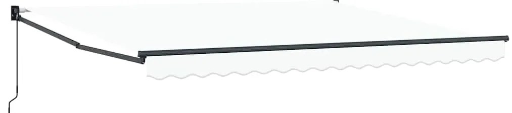 Toldo Retráctil Manual vidaXL Branco 400x300 cm