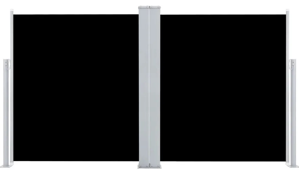 Toldo lateral retrátil 140x600 cm preto